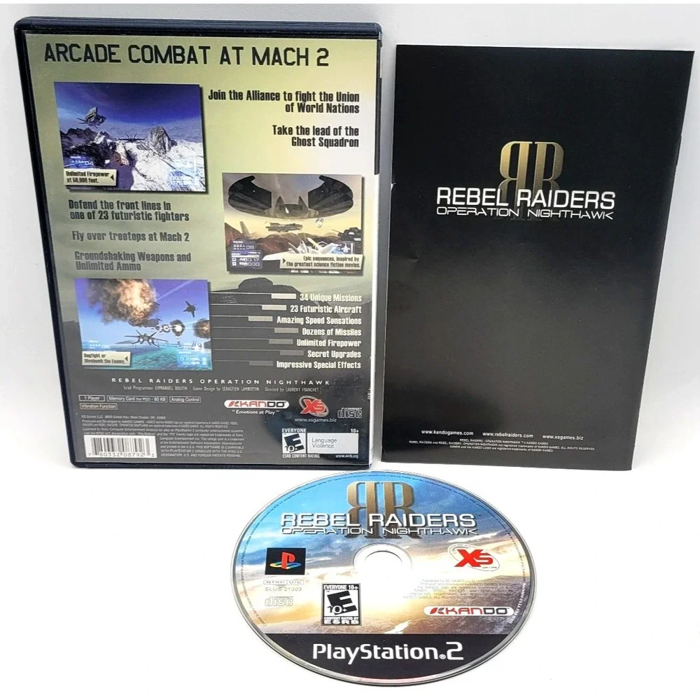Rebel‎ Raiders Operation Nighthawk (PlayStation 2 PS2) CIB COMPLETEIN BOX